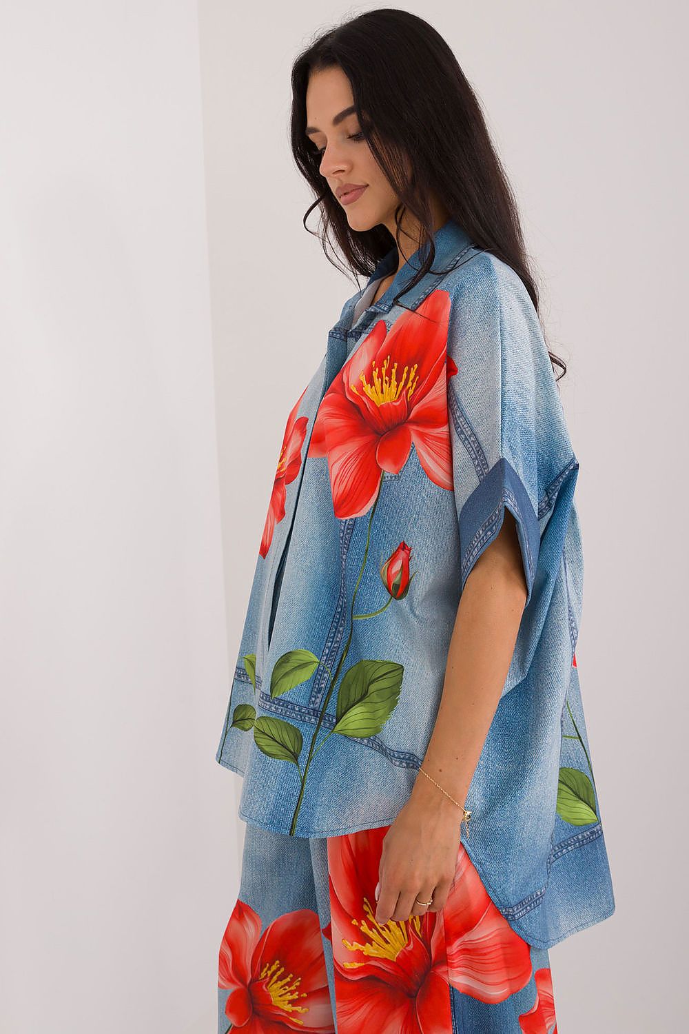  Риза с къс ръкав model 198386 Italy Moda 