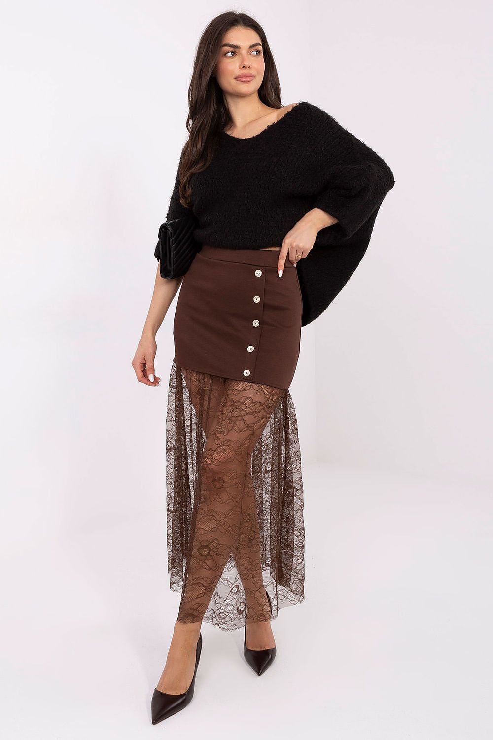  Чипкова пола model 221591 Italy Moda 