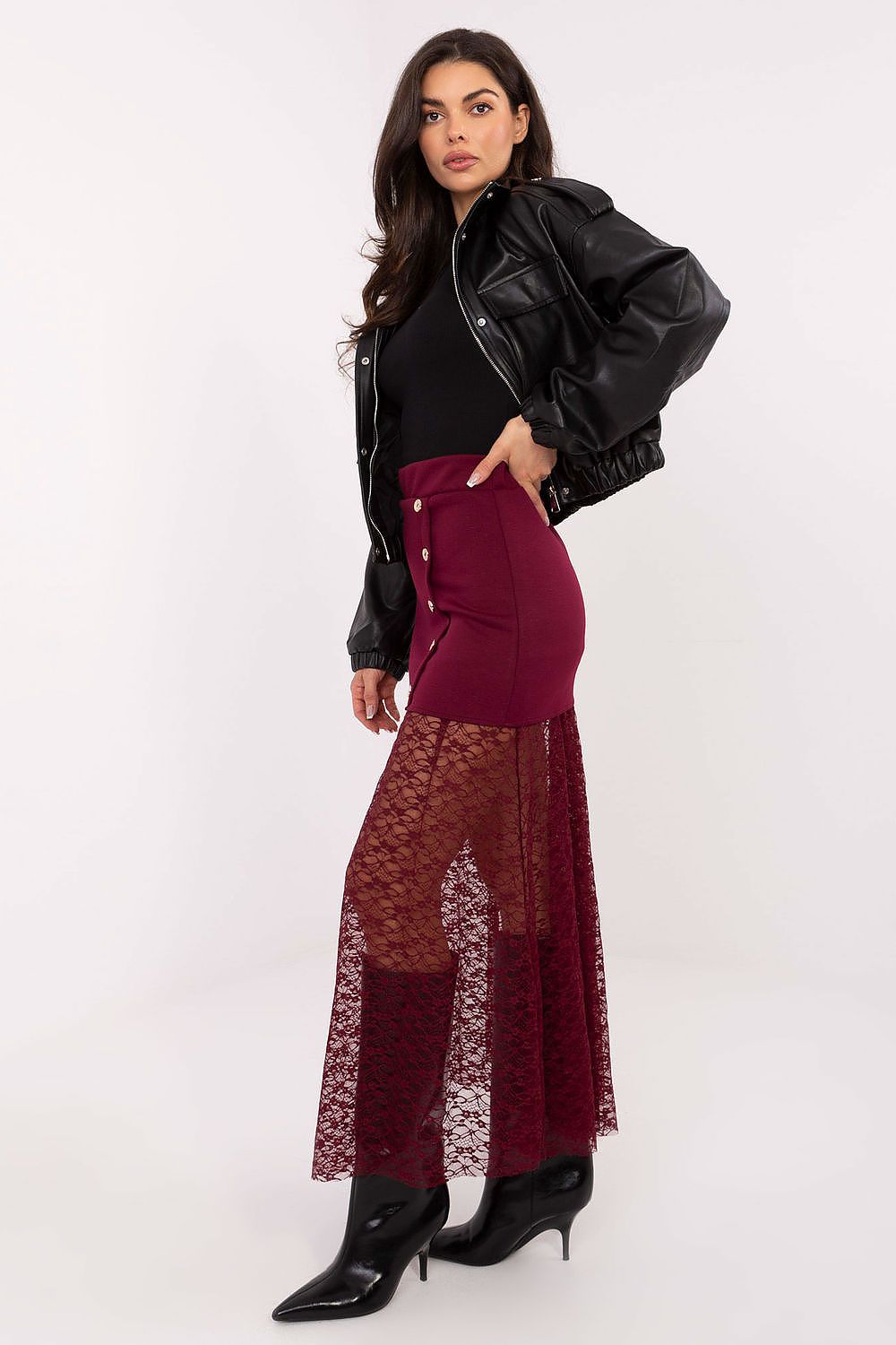  Чипкова пола model 221593 Italy Moda 