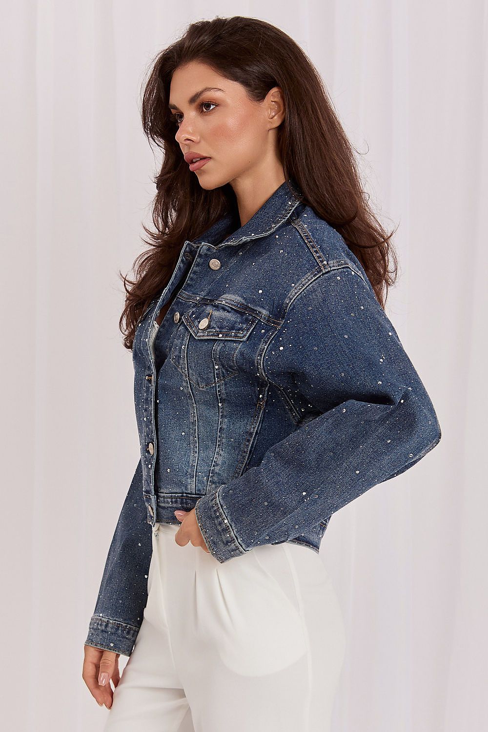 Дънково яке model 230177 Italy Moda 