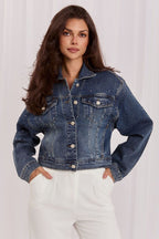  Дънково яке model 230177 Italy Moda 