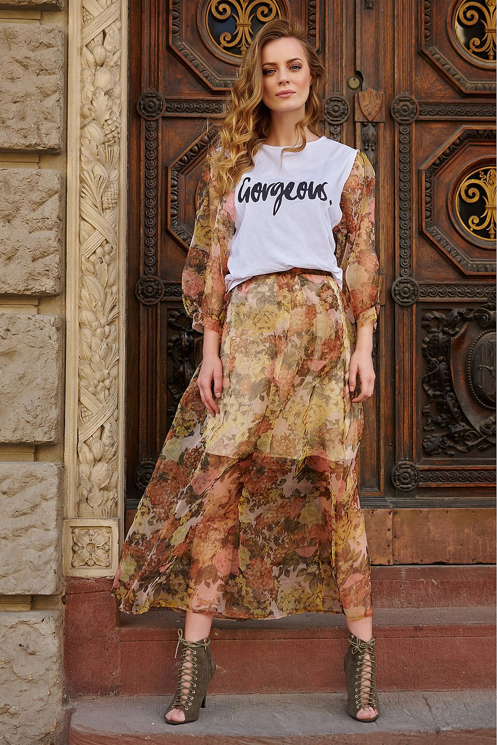  Дълга пола model 145581 Makadamia 